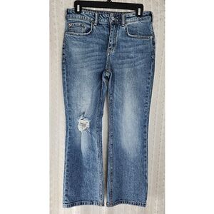 Pilcro Cropped High Waisted Stone Wash Jeans Size 28 Petite